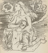 Oskar Kokoschka. Untitled (Man Lying in the Lap of Woman) (plate, [p. 299]) from the periodical  Zeit-Echo. Ein Kriegs-Tagebuch der Künstler, vol. 1, no. 20 (Aug 1915). 1915