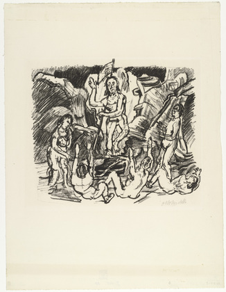 Oskar Kokoschka. The Resurrection (Auferstehung) from the series The Passion (Die Passion). (1916)