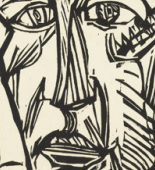 Erich Heckel. Young Man (Jüngling) from the portfolio Eleven Woodcuts, 1912-1919 (Elf Holzschnitte, 1912-1919). 1917 (published 1921)