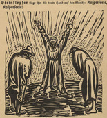 Ernst Barlach. Away with the Word of Cannibalism (Fort mit dem Wort vom Menschenfraß) (tailpiece, page 77) from Der Findling (The Foundling). 1922 (executed 1921)