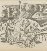 Oskar Kokoschka. Untitled (Man in Boat) (plate, [p. 303]) from the periodical  Zeit-Echo. Ein Kriegs-Tagebuch der Künstler, vol. 1, no. 20 (Aug 1915). 1915
