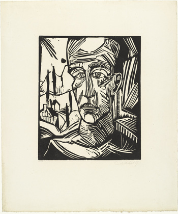 Erich Heckel. Young Man (Jüngling) from the portfolio Eleven Woodcuts, 1912-1919 (Elf Holzschnitte, 1912-1919). 1917 (published 1921)