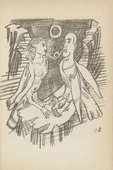 Oskar Kokoschka. Untitled (Sun Over a Bird-like Couple) (plate, [p. 305]) from the periodical  Zeit-Echo. Ein Kriegs-Tagebuch der Künstler, vol. 1, no. 20 (Aug 1915). 1915
