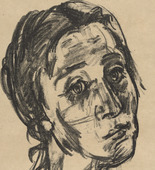 Oskar Kokoschka. Käthe Richter (Head, Slightly Tilted Back) [Käthe Richter (Kopf, leicht zurückgeneigt)] (plate, preceding p. 289) from the periodical Das Kunstblatt, vol. 1, no. 10 (Oct 1917). 1917