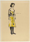 Emil Nolde. Tingel-Tangel Singer (Tingel-Tangel-Sängerin). (1907, printed in 1915)