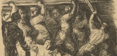 Georg Greve-Lindau. Nighttime Spadework (Nächtliche Pionierarbeit) (plate, p. 46) from the periodical Kriegszeit. Künstlerflugblätter, vol. 1, no. 12 (11 Nov 1914). 1914
