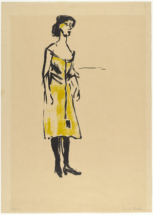 Emil Nolde. Tingel-Tangel Singer (Tingel-Tangel-Sängerin). (1907, printed in 1915)
