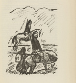 René Beeh. Untitled (French Cavalrymen) (plate, [p. 19]) from the periodical  Zeit-Echo. Ein Kriegs-Tagebuch der Künstler, vol. 1, no. 2 (Sept 1914). 1914