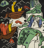 Oskar Kokoschka. The Sailors Are Calling (Die Schiffer rufen) (in-text plate, folio 5) from Die träumenden Knaben (The Dreaming Boys). 1917 (executed 1907-08)