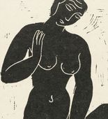 Moissey Kogan. Cross-Legged Female Nude (Weiblicher Akt im Schneidersitz). (c. 1927-28)