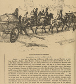 Karl Walser. With the Munitions Column (Bei der Munitionskolonne) (headpiece, p. 48) from the periodical Kriegszeit. Künstlerflugblätter, vol. 1, no. 12 (11 Nov 1914). 1914
