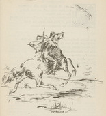 Werner Paul Schmidt. Untitled (Storming Rider) (plate, [p. 313]) from the periodical  Zeit-Echo. Ein Kriegs-Tagebuch der Künstler, vol. 1, no. 21 (Aug 1915). 1915