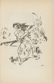 Franz Reinhardt. Untitled (Woman Fleeing with Child) (plate, [p. 319]) from the periodical  Zeit-Echo. Ein Kriegs-Tagebuch der Künstler, vol. 1, no. 21 (Aug 1915). 1915