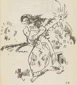 Franz Reinhardt. Untitled (Woman Fleeing with Child) (plate, [p. 319]) from the periodical  Zeit-Echo. Ein Kriegs-Tagebuch der Künstler, vol. 1, no. 21 (Aug 1915). 1915