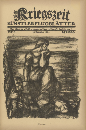 Otto Hettner. Tsingtao (Tsingtau)(in-text plate, p. 49) from the periodical Kriegszeit. Künstlerflugblätter, vol. 1, no. 13 (18 Nov 1914). 1914