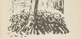Dora Brandenburg-Polster. Untitled (Self-destruction) (plate, [p. 323]) from the periodical  Zeit-Echo. Ein Kriegs-Tagebuch der Künstler, vol. 1, no. 21 (Aug 1915). 1915