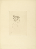 Emil Nolde. Profile of a Woman (Frauenprofil). (1907)