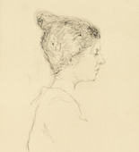 Emil Nolde. Profile of a Woman (Frauenprofil). (1907)