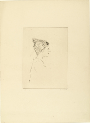 Emil Nolde. Profile of a Woman (Frauenprofil). (1907)