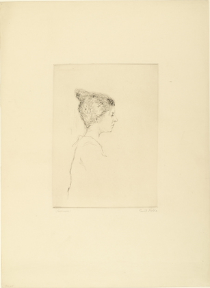 Emil Nolde. Profile of a Woman (Frauenprofil). (1907)