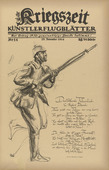 Max Liebermann. Germany's Battle Song (Deutschlands Fahnenlied) (in-text plate, p. 55) from the periodical Kriegszeit. Künstlerflugblätter, vol. 1, no. 14 (25 Nov 1914). 1914