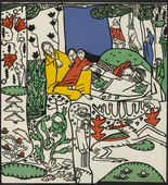Oskar Kokoschka. The Sleepers (Die Schlafenden) (in-text plate, folio 8) from Die träumenden Knaben (The Dreaming Boys). 1917 (executed 1907-08)