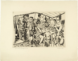 Max Beckmann. Behind the Scenes (Hinter den Kulissen) for the portfolio Annual Fair (Jahrmarkt). (1921)