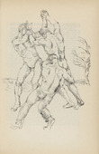 Adolf Ferdinand Schinnerer. Untitled (Men Wrestling) (plate, [p. 341]) from the periodical  Zeit-Echo. Ein Kriegs-Tagebuch der Künstler, vol. 1, no. 22 (Sept 1915). 1915