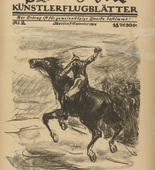 Max Liebermann. Now We Will Thrash Them (Jetzt wollen wir sie dreschen) (in-text plate, p. 5) from the periodical Kriegszeit. Künstlerflugblätter, vol. 1, no. 2 (7 Sept 1914). 1914