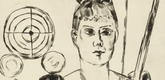 Max Beckmann. Shooting Gallery (Schiessbude) for the portfolio Annual Fair (Jahrmarkt). (1921)