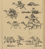 August Gaul. Hagenbeck Troops in the West (Hagenbeck-Truppen im Westen) (in-text plate, p. 68) from the periodical Kriegszeit. Künstlerflugblätter, vol. 1, no. 14 (25 Nov 1914). 1914
