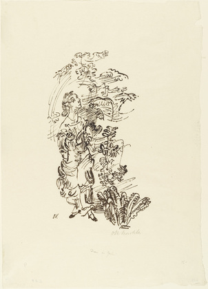 Oskar Kokoschka. Woman, Standing in the Garden (Frau, im Garten stehend). (1916)