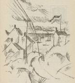 Paul Adolf Seehaus. Untitled (Fishing Village) (plate, [p. 355]) from the periodical  Zeit-Echo. Ein Kriegs-Tagebuch der Künstler, vol. 1, no. 23/24 (Sept 1915). 1915