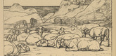 August Gaul. From Serbia and Montenegro's Better Days (Aus Serbien und Montenegros besseren Tagen) (plate, p. 60) from the periodical Kriegszeit. Künstlerflugblätter, vol. 1, no. 15 (2 Dec 1914). 1914