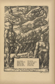 Otto Hettner. To the Fainthearted Ones (Den Kleinmütigen) (plate, p. 61) from the periodical Kriegszeit. Künstlerflugblätter, vol. 1, no. 15 (2 Dec 1914). 1914