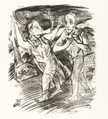 Oskar Kokoschka. The Woman Leads the Man (Das Weib führt den Mann) (plate 4) from  O Eternity - Thou Word of Thunder (Bach Cantata) [O Ewigkeit - Du Donnerwort (Bachkantate)]. (1914, published 1916)
