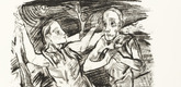 Oskar Kokoschka. The Woman Leads the Man (Das Weib führt den Mann) (plate 4) from  O Eternity - Thou Word of Thunder (Bach Cantata) [O Ewigkeit - Du Donnerwort (Bachkantate)]. (1914, published 1916)