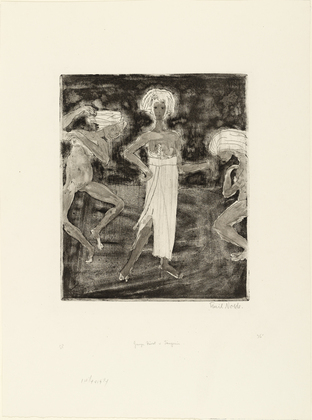 Emil Nolde. Young Prince and Dancers (Junger Fürst und Tänzerinnen). (1918)