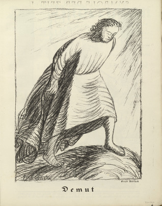 Ernst Barlach. Humility (Demut) (plate, folio 3) from the periodical Der Bildermann, vol. 1, no. 1 (Apr 1916). 1916