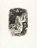 Oskar Kokoschka. The Supplicant (Die Flehende) (plate 5) from  O Eternity - Thou Word of Thunder (Bach Cantata) [O Ewigkeit - Du Donnerwort (Bachkantate)]. (1914, published 1916)
