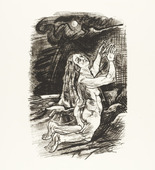 Oskar Kokoschka. The Supplicant (Die Flehende) (plate 5) from  O Eternity - Thou Word of Thunder (Bach Cantata) [O Ewigkeit - Du Donnerwort (Bachkantate)]. (1914, published 1916)