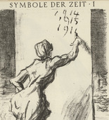 Max Slevogt. Signs of the Times I (Symbole der Zeit I) (plate, folio 3 verso) from the periodical Der Bildermann, vol. 1, no. 1 (Apr 1916). 1916