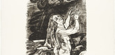 Oskar Kokoschka. The Supplicant (Die Flehende) (plate 5) from  O Eternity - Thou Word of Thunder (Bach Cantata) [O Ewigkeit - Du Donnerwort (Bachkantate)]. (1914, published 1916)