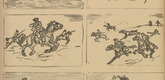 Alexander Kolde. Sketches from the Field (Skizzen aus dem Feld) (in-text plate, p. 62) from the periodical Kriegszeit. Künstlerflugblätter, vol. 1, no. 15 (2 Dec 1914). 1914