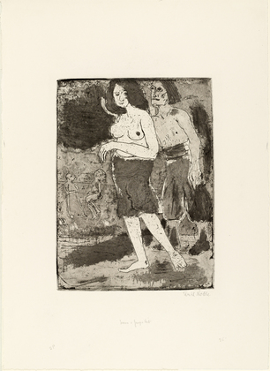Emil Nolde. Man and Young Woman (Mann und junges Weib). (1918)