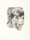 Oskar Kokoschka. The Last Night (Das letzte Lager) (plate 6) from  O Eternity - Thou Word of Thunder (Bach Cantata) [O Ewigkeit - Du Donnerwort (Bachkantate)]. (1914, published 1916)
