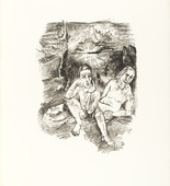 Oskar Kokoschka. The Last Night (Das letzte Lager) (plate 6) from  O Eternity - Thou Word of Thunder (Bach Cantata) [O Ewigkeit - Du Donnerwort (Bachkantate)]. (1914, published 1916)