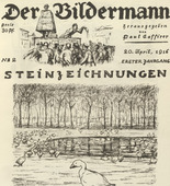 August Gaul. Early Spring (Vorfrühling) (front cover, folio 4) from the periodical Der Bildermann, vol. 1, no. 2 (Apr 1916). 1916