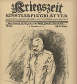 Max Liebermann. The Chancellor (Reichskanzler) (in-text plate, p. 63) from the periodical Kriegszeit. Künstlerflugblätter, vol. 1, no. 16 (9 Dec 1914). 1914