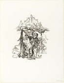 Oskar Kokoschka. Fear and Hope (The Man Comforts the Woman) [Furcht und Hoffnung (Der Mann tröstet das Weib)] (plate 7) from  O Eternity - Thou Word of Thunder (Bach Cantata) [O Ewigkeit - Du Donnerwort (Bachkantate)]. (1914, published 1916)